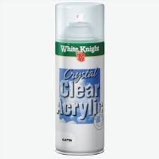WHITE KNIGHT CRYSTAL CLEAR SATIN ACRYLIC 310GM