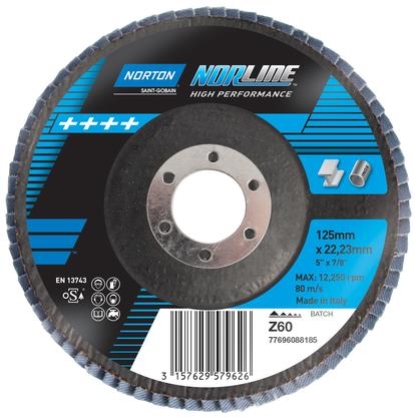 FLAP DISC NORLINE 125MM X 22MM P60