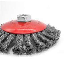 WIRE WHEEL BEVEL TWIST KNOT 100MM MULTI M10/M14