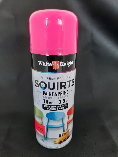 WHITE KNIGHT SQUIRTS FLUORO PINK 310G CAN