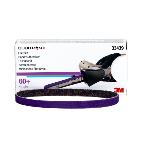 3M P60 FILE SANDING BELTS 10MM X 330MM 10 PER PACK 33439