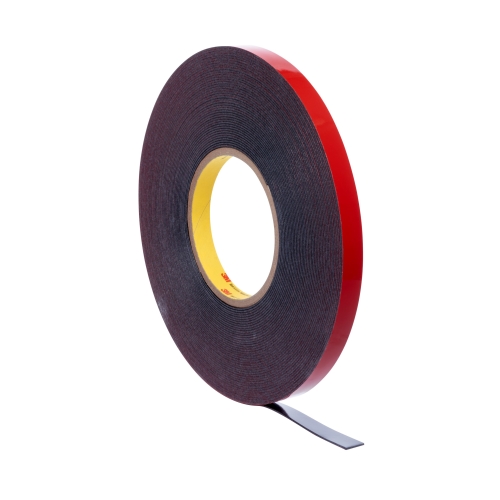 TAPE 6386 6MMX18M BLACK ACRYLIC PLUS FOAM
