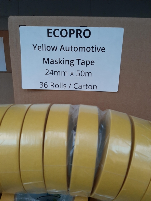S236 ECOPRO YELLOW MASKING TAPE 24MM CARTON (X 36)