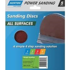 ALL SURFACES SANDING DISCS 178MM NH P80 5 PACK
