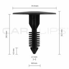 BOX38 FORD PAD CLIPS  25PK CC10428