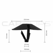 BOX49 CHRYSLER PAD CLIPS  25PK CC10552