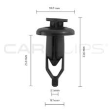 BOX58 MAZDA/TOYOTA CAR CLIPS 25PK CC10584