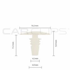 BOX45 HONDA DOOR RUBBER CLIPS  25PK CC10485