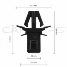 BOX223 TOYOTA T-100 TRUCK CLIPS 25PK CC10647