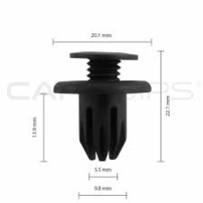 BOX54 HONDA/SUBARU/GM/BMW CLIPS 25PK CC10570