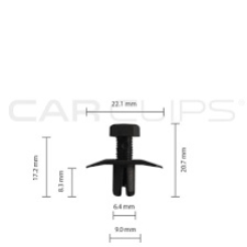 BOX19 NISSAN LINER CLIPS  25PK CC10164