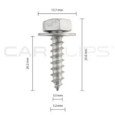 BOX109 8MM SEM SCREWS 20MM-LONG 25PK CC32133