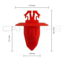 BOX71 TOYOTA RED FLARE CLIPS  25PK CC10690