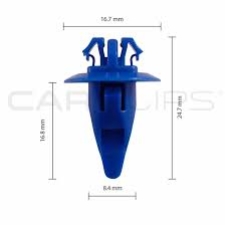 BOX70 TOYOTA BLUE FLARE CLIPS  25PK CC10689