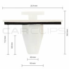 BOX233 HYUNDAI/KIA TRIM CLIPS  25PK CC10988