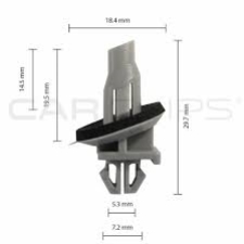 BOX75 TOYOTA GREY FLARE CLIP  25PK CC10807