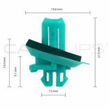 BOX73 TOYOTA GREEN FLARE CLIPS  25PK CC10805