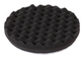 POLISH FOAM 150MM X 25MM BLACK WAFFLE PADS