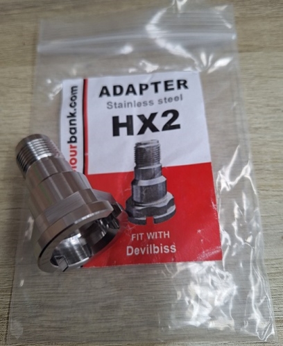 PPS FEMALE ADAPTER HX2 FOR HPS & PISA CUPS DEVILBISS