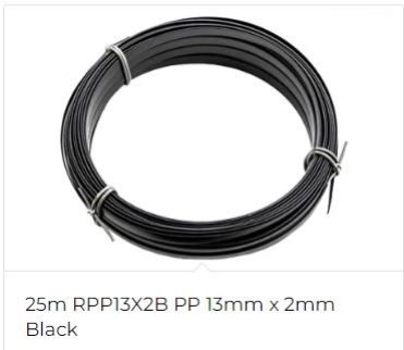 13MMX2MM POLYPROPYLENE WELDING COIL BLACK