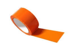 FLURO ORANGE uPVC RUBBER BAG NECK TAPE 48MM 66M S350FO48