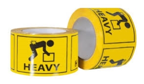 HEAVY BLACK ON YELLOW RIPPA SHIPPING PET LABEL ROLL S4331Y