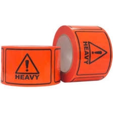 HEAVY BLACK ON ORANGE RIPPA SHIPPING PET LABEL ROLL S4331