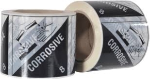 CORROSIVE 8 WHITE/BLACK RIPPA SHIPPING PET LABEL ROLL S4332