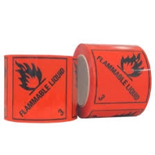 FLAMMABLE LIQUID 3 RIPPA SHIPPING PET LABEL ROLL S4335