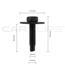 BOX129 SEM BOLT M5 X 20MM (25 PER PACK) CC32112