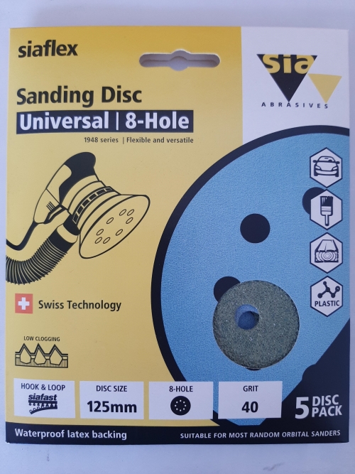 ABRASIVE DISC 1948 125MM 8H P40 5 PACK
