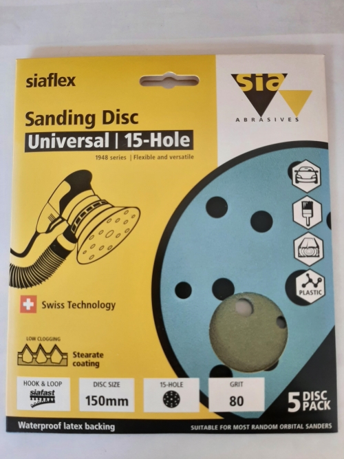ABRASIVE DISC 1948 150MM 15H P80 5 PACK