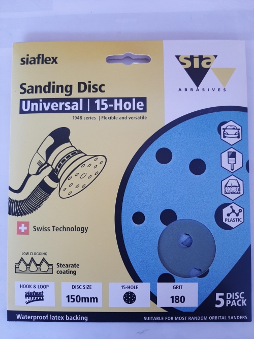 ABRASIVE DISC 1948 150MM 15H P180 5 PACK