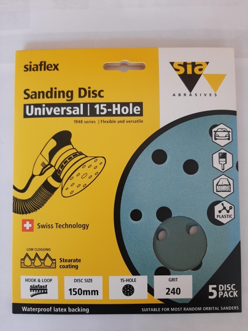 ABRASIVE DISC 1948 150MM 15H P240 5 PACK