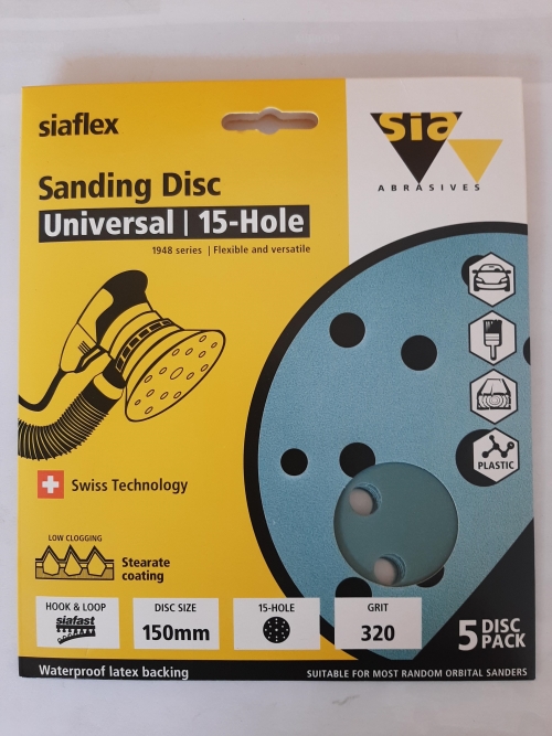 ABRASIVE DISC 1948 150MM 15H P320 5 PACK