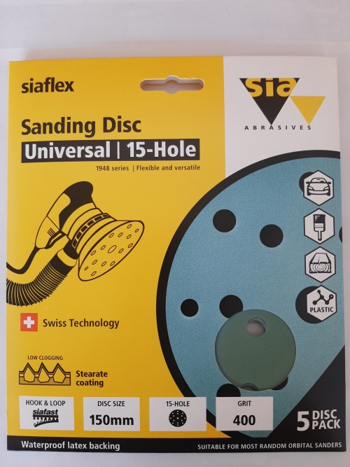 ABRASIVE DISC 1948 150MM 15H P400 5 PACK