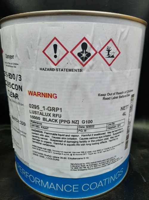 PPG LUSTALUX 295 RFU BLACK 4L