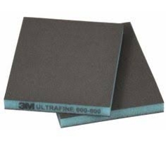 3M TWO-SIDED SANDING SPONGE ULTRAFINE 600-800 BLUE 23811