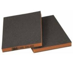 3M TWO-SIDED SANDING SPONGE FINE 320-400 ORANGE 23809